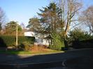 Wellbank Cottage seen through the trees.
Street light.
Holly hedge.