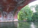 The Sounding Arch itself, seen from underneath.
The name comes from the strong echo effect heard at this point.
Trees on Guards Club Island on the right.