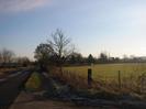 Looking South-East on Boundary Road.
Traffic island.
Field with wire fence.