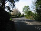 Looking North on Hill Farm Road.
Hedges and trees each side.
SLOW marking on road.