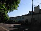 Houses and flats on west side of Berry Hill.
Horse Chestnut tree on left.
Telephone pole.
Multiple chimney stack with aerials.