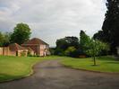 Road with lawns and houses