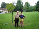 Village Green.
Bill Ball and Jane Curry at 06:30 on 3rd June 2002, preparing to roast ox for Village Green party.