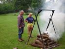 Village Green 06:45 3rd June 2002.
Andy McKenzie and Jane Curry with cooking fire.