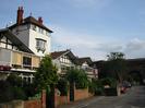 Southern part of Gaiety Row:
Littlemere, White Tower, Thames Cottage, Whitegate, Waterside, Regatta View.
Railway bridge and embankment on right.