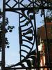 Wrought iron gate at entrance to Guards Club Park