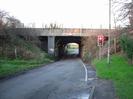 Looking north on Hitcham Road.
Railway bridge with traffic lights.